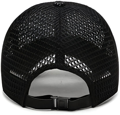 "Lichtgewicht mesh sport cap, verstelbaar, ademend en sneldrogend, ideaal voor actieve outdoor activiteiten."