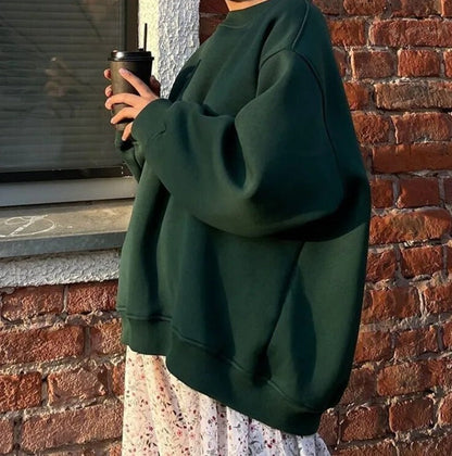 "Liv oversized sweater, lichtgrijs, zachte stof, dameskleding, comfortabele en veelzijdige trui voor elke gelegenheid, trendy