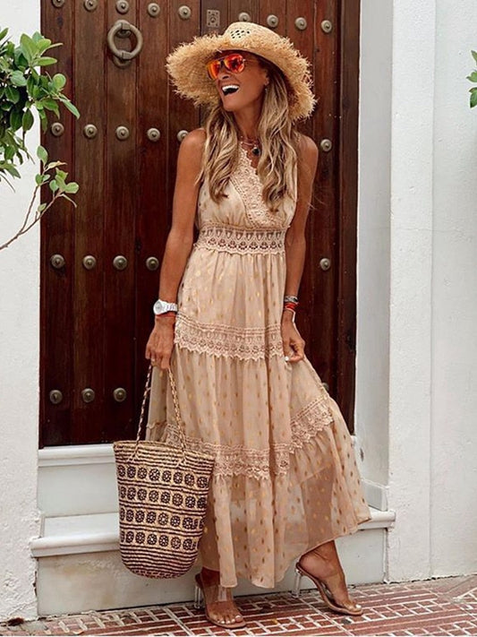 "Luchtige boho Ibiza zomerjurk voor dames met elegantie, ideaal voor zonnige dagen, strand of festivals."