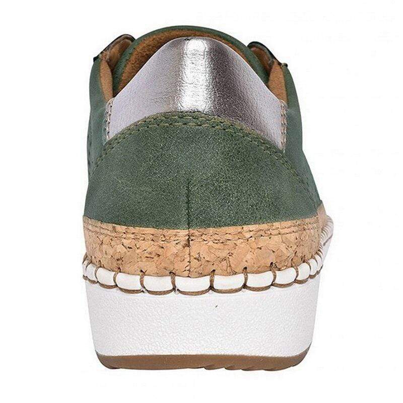 "Luxe vintage instappers, orthopedisch, ademend leer, elastische inzetstukken, handgemaakt, voor dames, stijlvolle loafers"