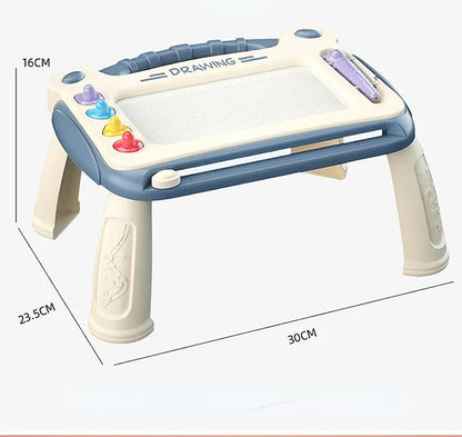 Magnetisch tekenbord voor kinderen met stevige poten, stimuleert creativiteit en motoriek, verkrijgbaar in blauw, groen, roze