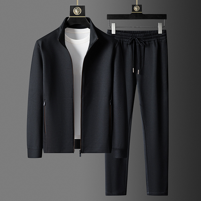 "Mannen trainingspak met strakke pasvorm, ademende stof en stijlvolle look voor comfort en stijl."