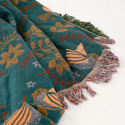 "Omkeerbaar Scandinavisch dekentje met dubbelzijdig design en stijlvolle patronen voor comfort en flair in elke ruimte."