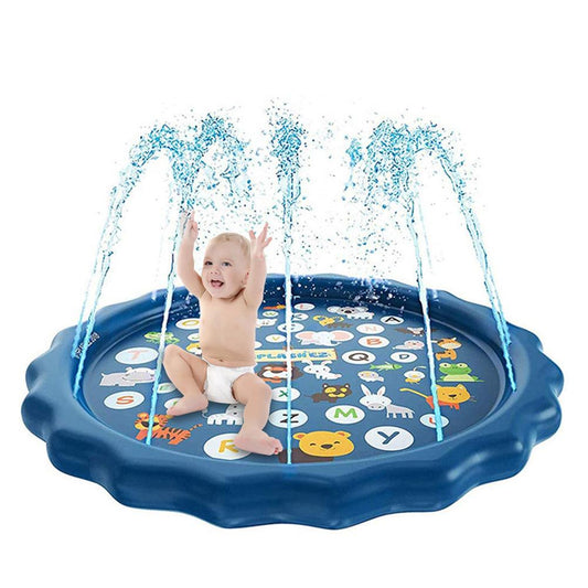 "Opblaasbare speelmat met kleurrijke zeedieren, perfect voor kinderen, biedt verfrissende waterpret tijdens warme zomerdagen.