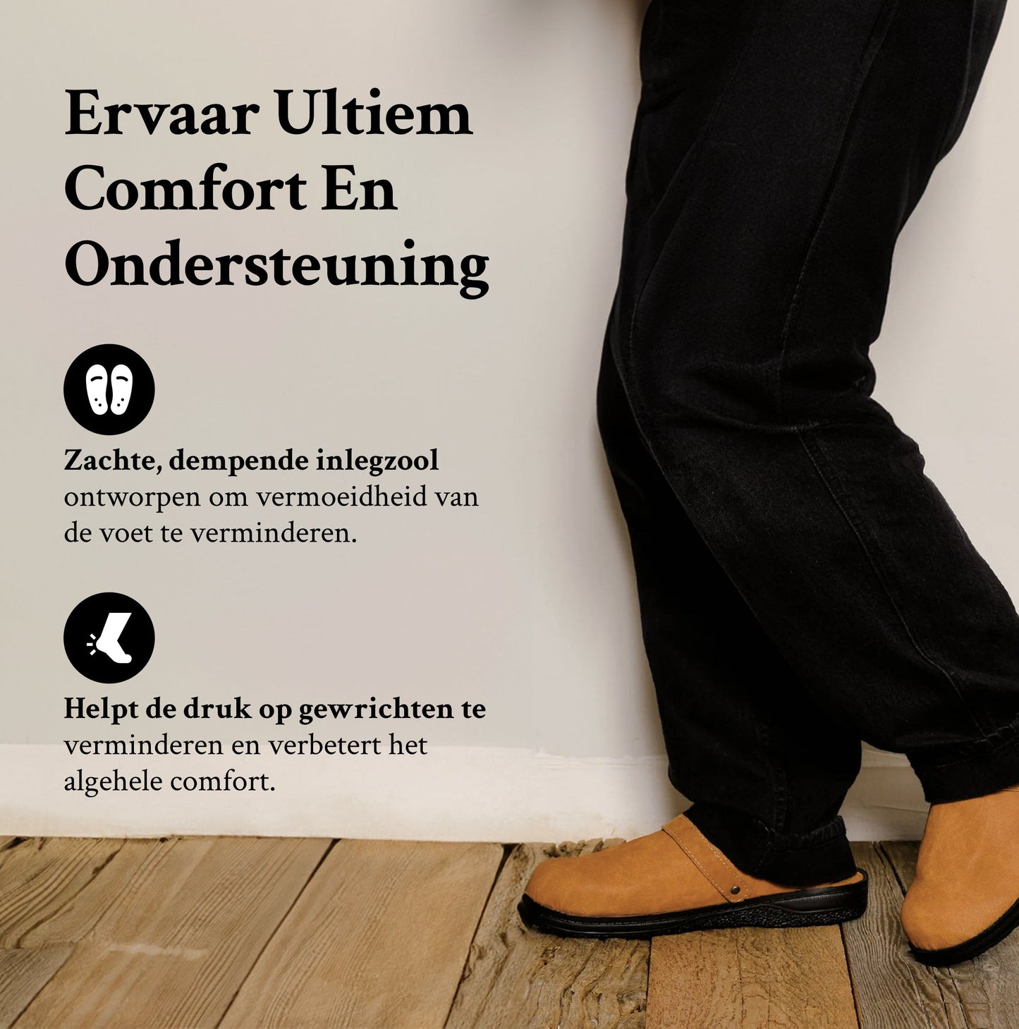 "Orthopedische leren heren pantoffels, luxe en stijlvol design met open hiel en antislip zool voor ultiem comfort."