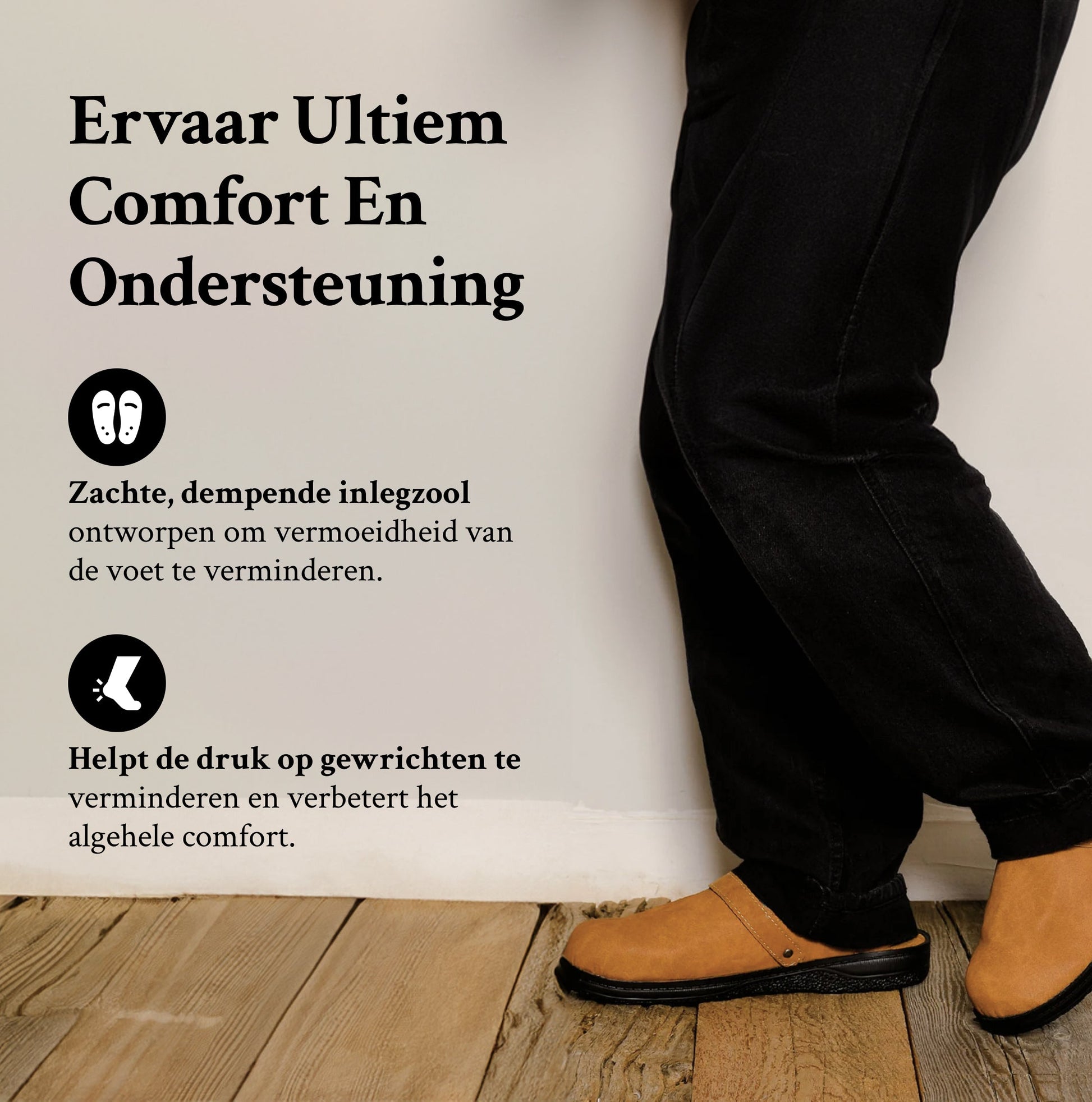 "Orthopedische leren heren pantoffels, luxe en stijlvol design met open hiel en antislip zool voor ultiem comfort."