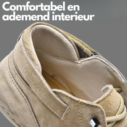 Orthopedische leren schoen, elegant design in diverse kleuren, biedt stijl en comfort voor dagelijks gebruik.