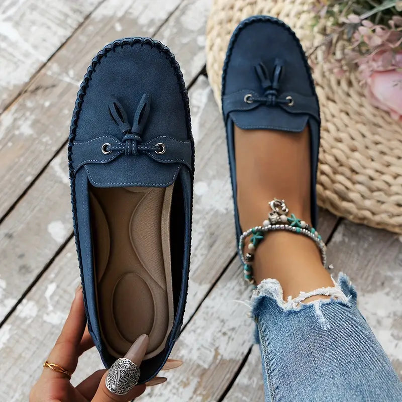 "Orthopedische mocassins dames, elegant design, bruine kleur, slip-on, comfortabel ademend materiaal, antislip zool"