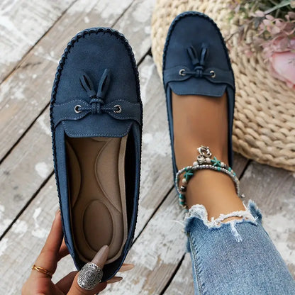 "Orthopedische mocassins dames, elegant design, bruine kleur, slip-on, comfortabel ademend materiaal, antislip zool"