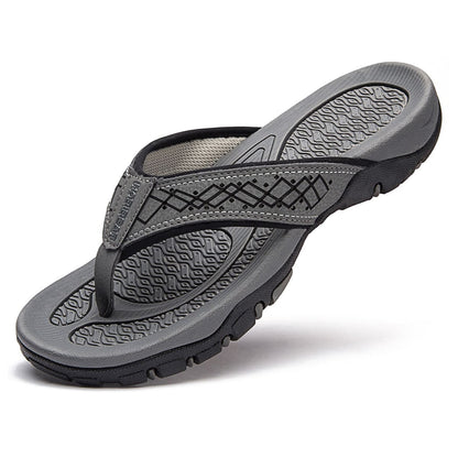 "Orthopedische pantoffels voor mannen met ademend materiaal, trendy design en orthopedisch voetbed voor optimaal comfort."