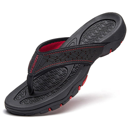 "Orthopedische pantoffels voor mannen met ademend materiaal, trendy design en orthopedisch voetbed voor optimaal comfort."