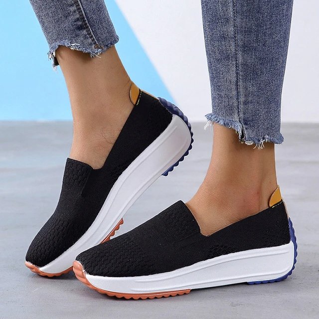 "Orthopedische sportschoenen voor dames, stijlvol blauw ontwerp met comfortabele pasvorm en hoogwaardige materialen."
