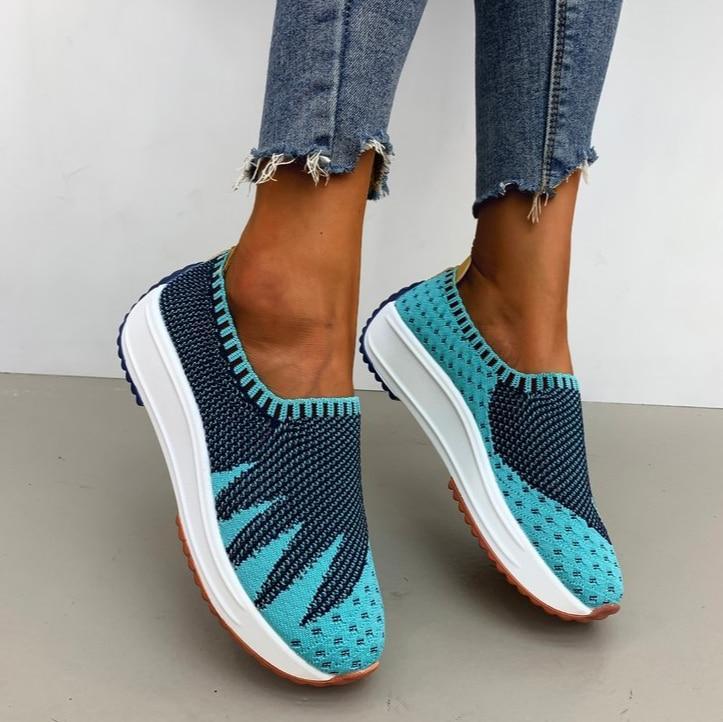"Orthopedische sportschoenen voor dames, stijlvol blauw ontwerp met comfortabele pasvorm en hoogwaardige materialen."