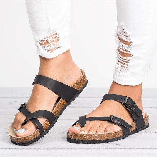 Orthopedische verstelbare sandalen voor dames met verstelbare bandjes en schokbestendige zool voor maximaal comfort.