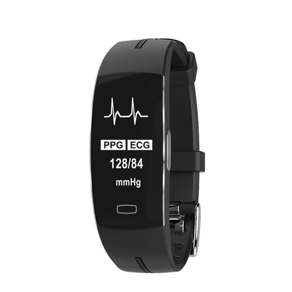 "Slanke bloeddruk- en hartslagmonitor met waterbestendig design voor real-time gezondheidstracking en gegevenssynchronisatie.