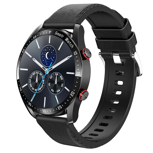 "Stijlvol slim horloge met touchscreen, niet-invasieve glucosemeter en gezondheidsfuncties in diverse stijlen."