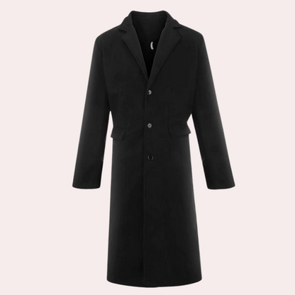 "Stijlvolle gele trenchcoat heren met klassieke revers, ideaal voor herfst, biedt comfort en elegantie voor de moderne man."