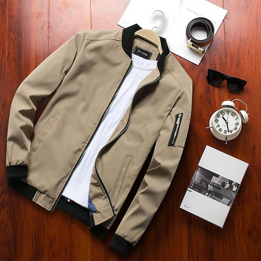 Stijlvolle heren zomerjas, kort model, veelzijdig design, hoge kwaliteit stof, ideal voor casual en formele gelegenheden.