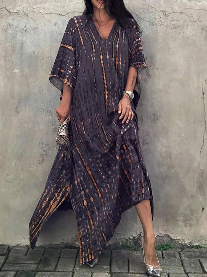 "Stijlvolle, luchtige kaftan maxi jurk voor zomer, exotisch design, plus size, ademende stof, perfect voor dames"
