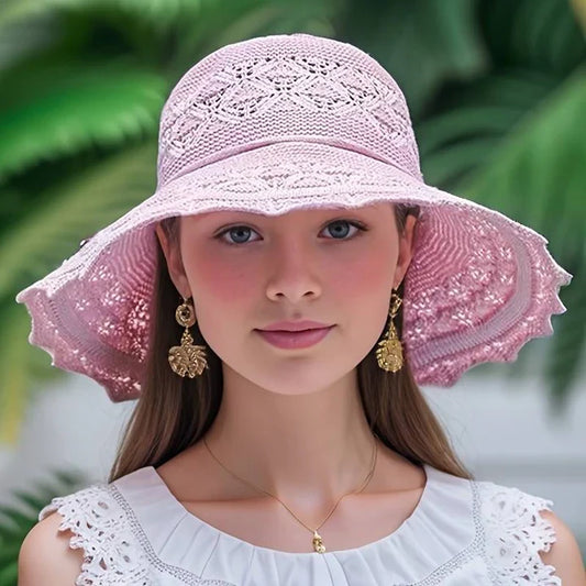 Stijlvolle Odessa zonnehoed met brede rand en elegante uitstraling, ideaal voor zomerse dagen; biedt UV-bescherming.