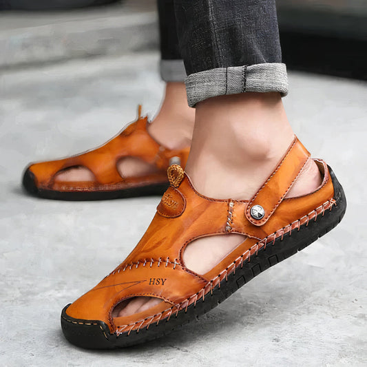 "Stijlvolle orthopedische leren sandalen voor dagelijks comfort, elegant design en hoogwaardige materialen"