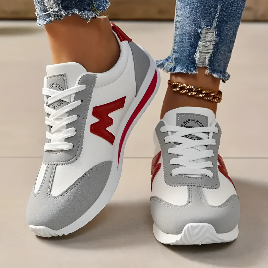 "Stijlvolle Veerle damesschoenen met modern design, dempende zolen en ademend materiaal voor comfort en stabiliteit."