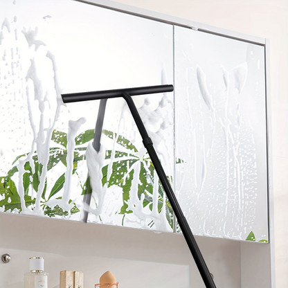"Telescopische douchewisser, uitschuifbaar handvat, ideaal voor doucheschermen en tegels, ergonomisch ontwerp, makkelijk scho