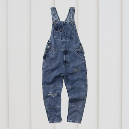 "Tuin dungarees in groen, verstelbare schouderbanden, comfortabel en ademend materiaal, ideaal voor dagelijks tuinieren."
