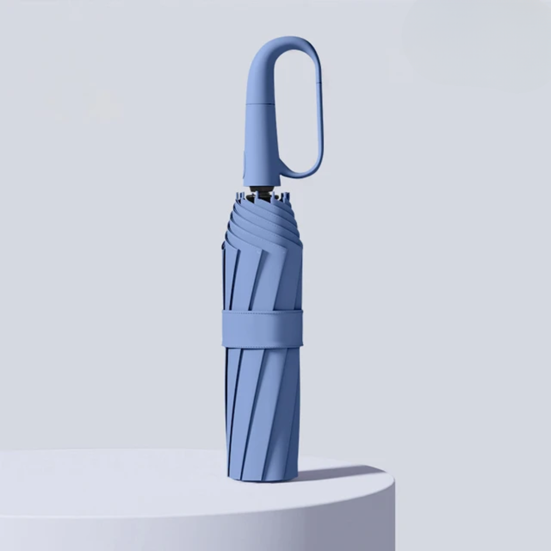 "Ultra windbestendige paraplu voor zware wind, reflecterend design, zwarte kleur met verstevigde structuur en waterafstotend"