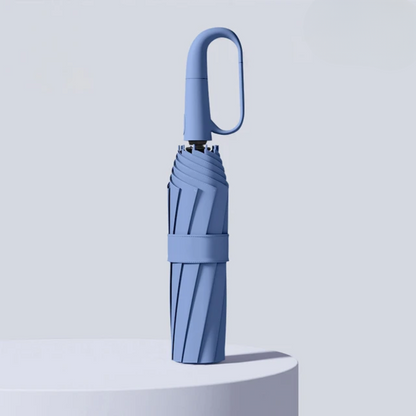 "Ultra windbestendige paraplu voor zware wind, reflecterend design, zwarte kleur met verstevigde structuur en waterafstotend"