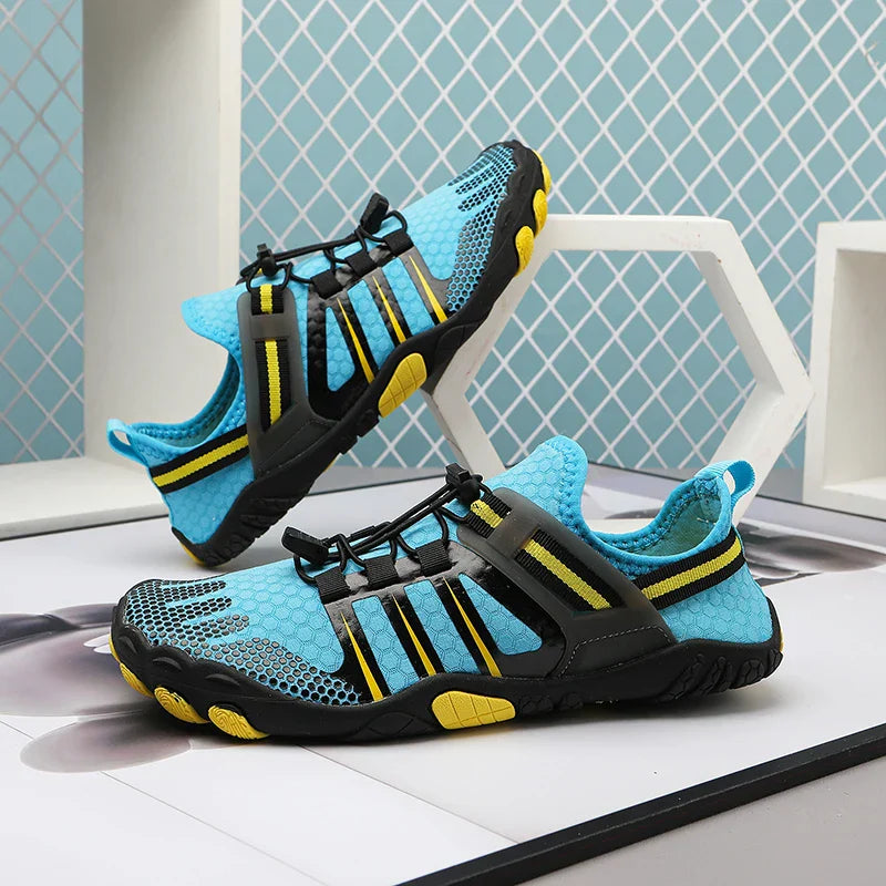 "Uniseks waterschoenen sneldrogend mesh met antislip zool, ideaal voor all-terrain gebruik in natte omstandigheden."