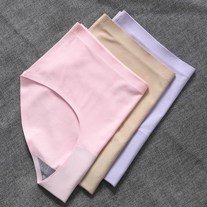 "Vijfdelige set van naadloos damesondergoed, zijdezacht in zwart, wit, beige, paars en roze, ideaal voor dagelijks comfort."