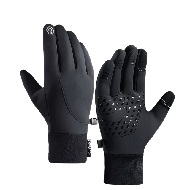 "Waterdichte winddichte winterhandschoenen met thermische fleece voering en anti-slip grip voor buitenactiviteiten."