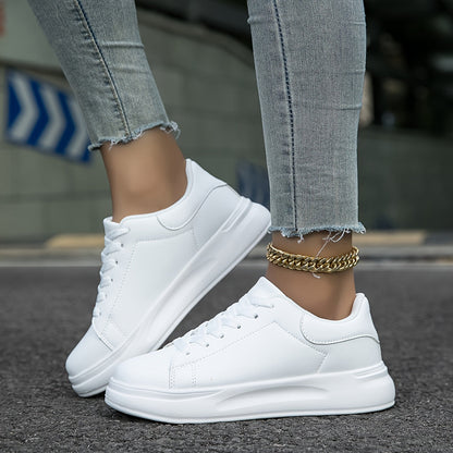 Witte lederen dames sneakers met orthopedische zolen, stijlvol ontwerp en demping voor comfort en veelzijdigheid.
