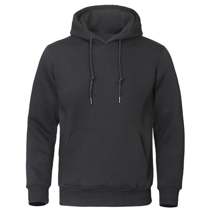 "Zachte ademende herencasual hoodie in grijs met capuchon en kangoeroezak, stijlvol en comfortabel ontwerp voor dagelijks geb