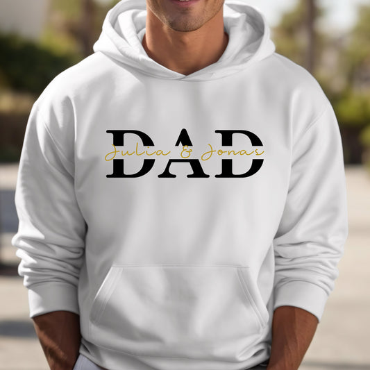 "Zachte, stijlvolle Papa Swag Hoodie voor vaders. Verkrijgbaar in Blauw, Legergroen, Wit, Zwart. Comfort en mode in één."