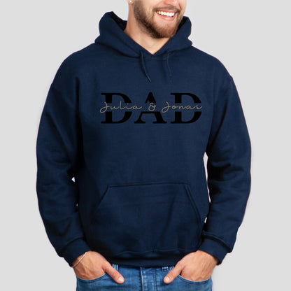 "Zachte, stijlvolle Papa Swag Hoodie voor vaders. Verkrijgbaar in Blauw, Legergroen, Wit, Zwart. Comfort en mode in één."